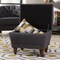 Baxton Studio Annabelle Dark Grey Walnut Finished Tufted Storage Ottoman 131-7218 - alternate 3